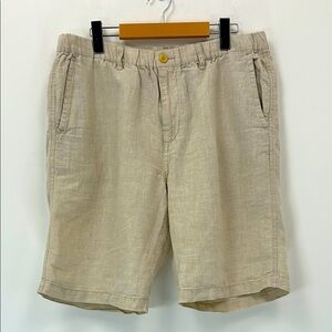 Tommy Bahama Men's Tan Linen Blend Shorts Travel Resort Golf Vacation Wedding